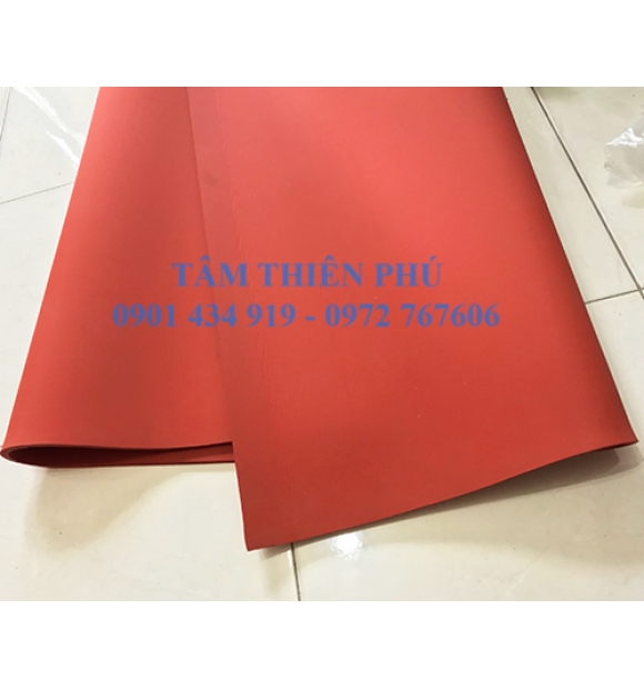 Tấm silicone xốp đỏ dày 3mm